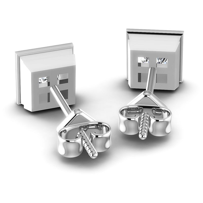 Princess Diamonds 0.25CT Stud Earrings in 14KT Rose Gold