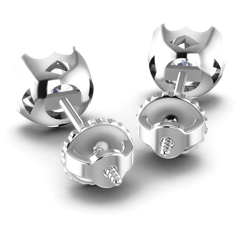 Round Diamonds 0.25CT Stud Earrings in 14KT Rose Gold