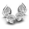 Round and Pear Diamonds 0.45CT Designer Studs Earring in 14KT Rose Gold