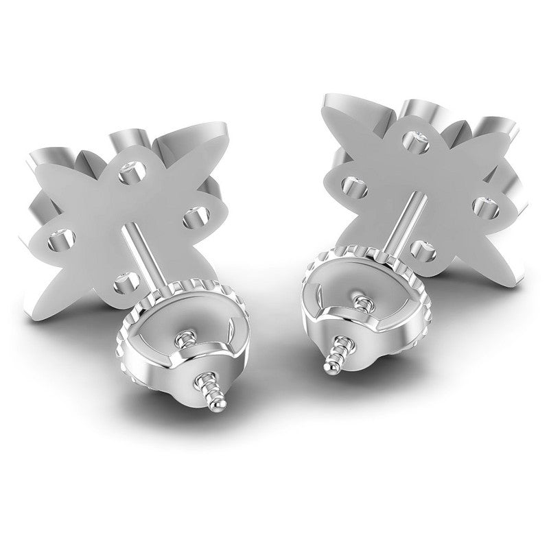 Round Diamonds 0.45CT Designer Studs Earring in 14KT Rose Gold