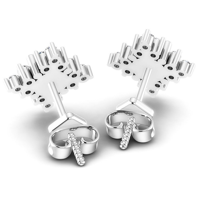 Round Diamonds 0.55CT Designer Studs Earring in 14KT Rose Gold