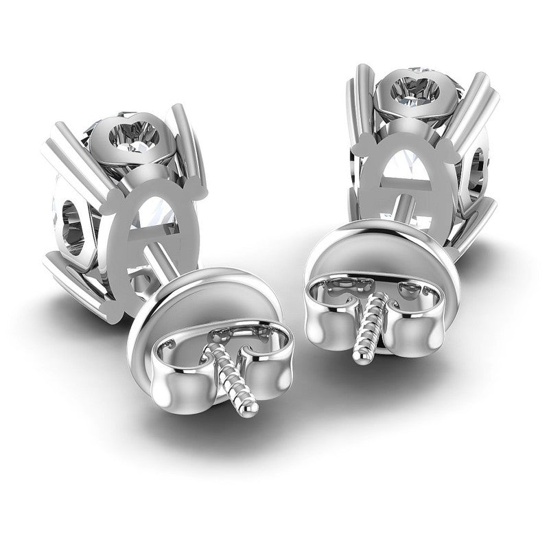 Oval Diamonds 0.50CT Stud Earrings in 14KT Rose Gold