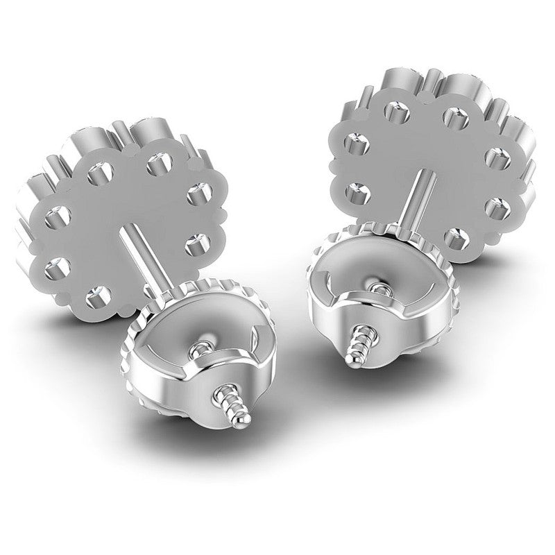 Round Diamonds 0.95CT Designer Studs Earring in 14KT Rose Gold