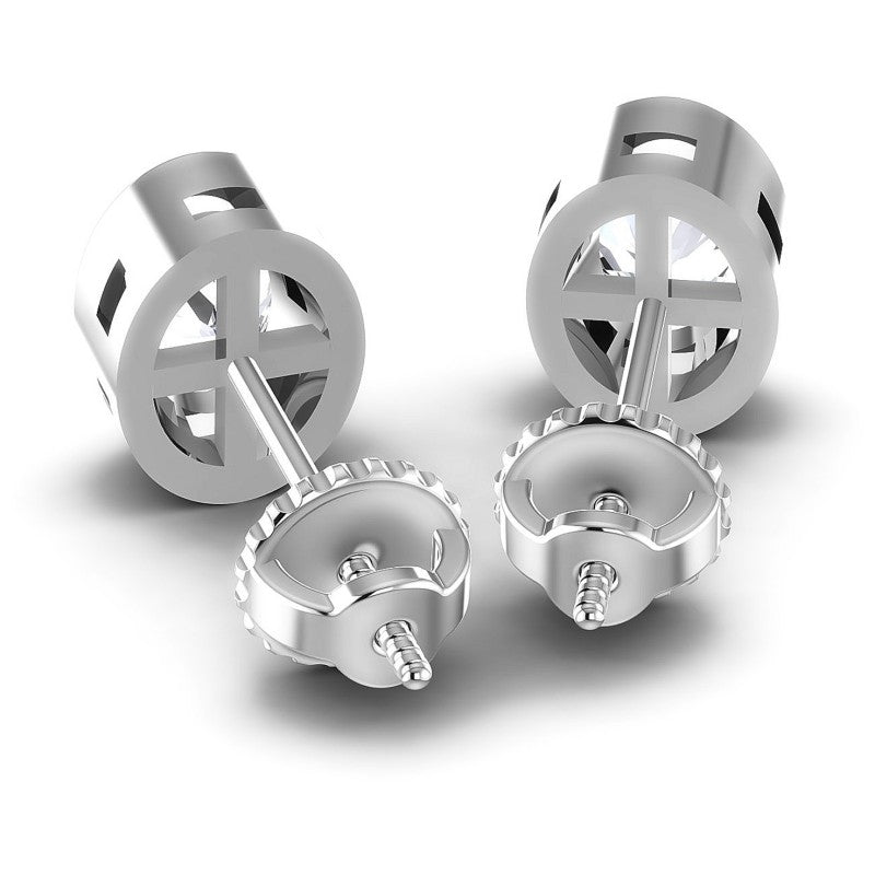 Oval Diamonds 1.00CT Stud Earrings in 14KT Rose Gold