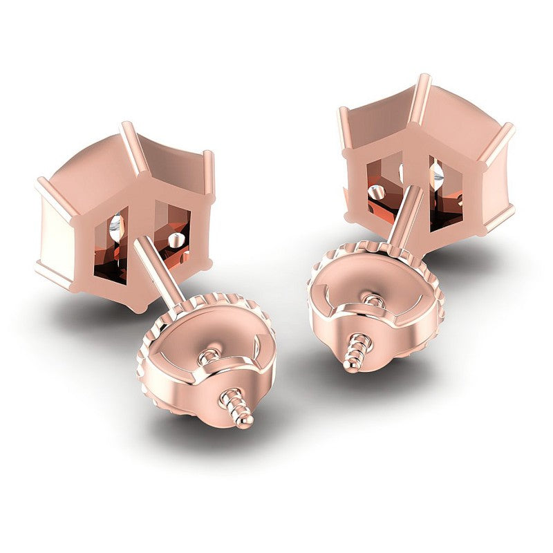 Round Diamonds 1.20CT Designer Studs Earring in 18KT Rose Gold