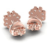 Round Cut Diamonds Designer Studs Earring in 18KT Rose Gold