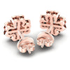 Round Diamonds 0.35CT Designer Studs Earring in 18KT Rose Gold