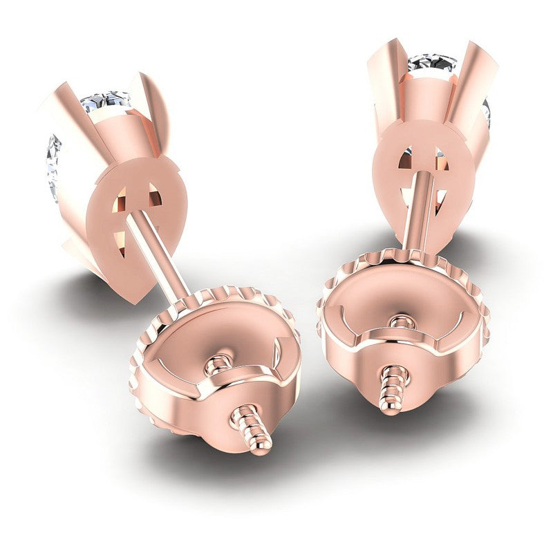 Pear Diamonds 1.00CT Stud Earrings in 18KT Rose Gold