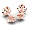 Round Diamonds 1.20CT Designer Studs Earring in 18KT Rose Gold