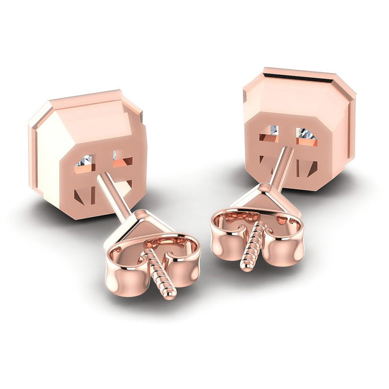 Emerald Diamonds 0.25CT Stud Earrings in 18KT Rose Gold