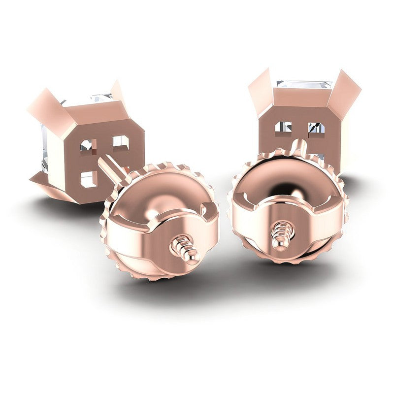Emerald Diamonds 0.25CT Stud Earrings in 18KT Rose Gold