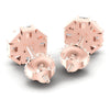 Princess and Round Diamonds 0.45CT Designer Studs Earring in 18KT Rose Gold