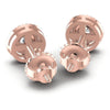 Round Diamonds 0.55CT Designer Studs Earring in 18KT Rose Gold