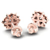 Round Diamonds 1.15CT Designer Studs Earring in 18KT Rose Gold