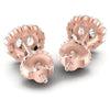 Round and Heart Diamonds 0.55CT Designer Studs Earring in 18KT Rose Gold