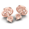 Round Diamonds 1.15CT Designer Studs Earring in 18KT Rose Gold