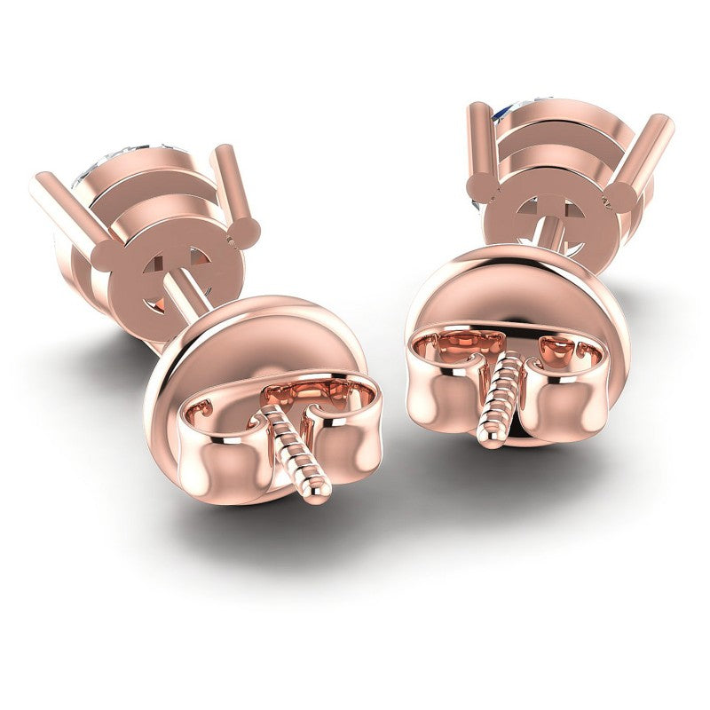 Round Diamonds 0.25CT Stud Earrings in 18KT Rose Gold