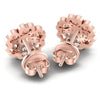 Round Diamonds 0.85CT Designer Studs Earring in 18KT Rose Gold