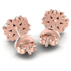 Round Diamonds 0.55CT Designer Studs Earring in 18KT Rose Gold