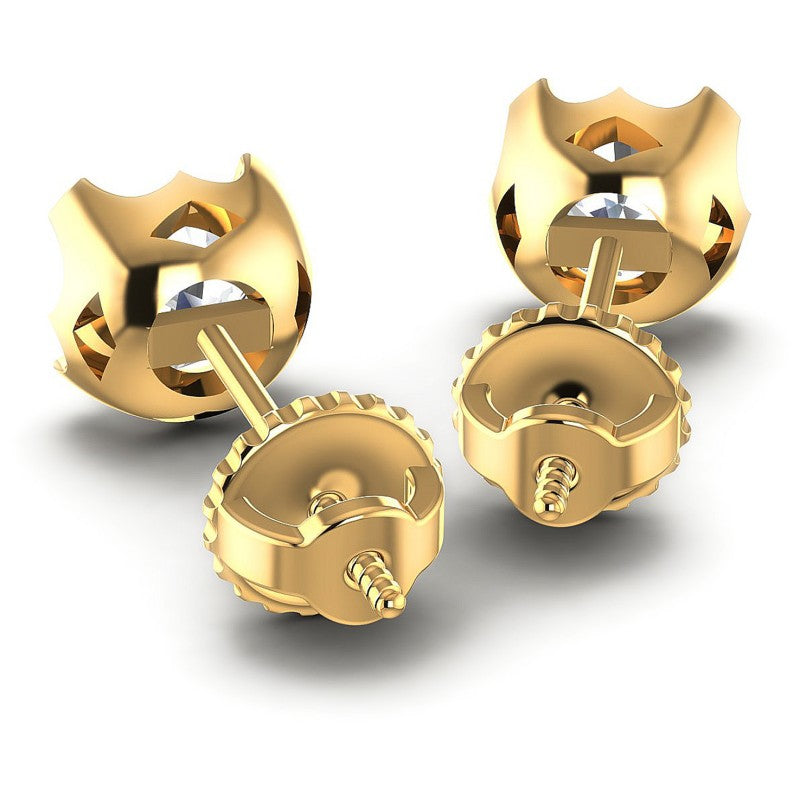 Round Diamonds 0.25CT Stud Earrings in 14KT Rose Gold