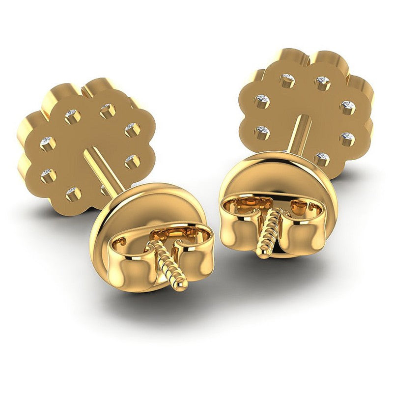 Round Diamonds 1.20CT Designer Studs Earring in 14KT Rose Gold