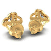 Round and Oval Diamonds 0.90CT Designer Studs Earring in 14KT Rose Gold