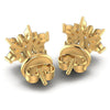 Round and Marquise Diamonds 0.95CT Designer Studs Earring in 14KT Yellow Gold