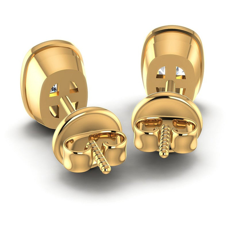 Cushion Diamonds 1.00CT Stud Earrings in 14KT Rose Gold