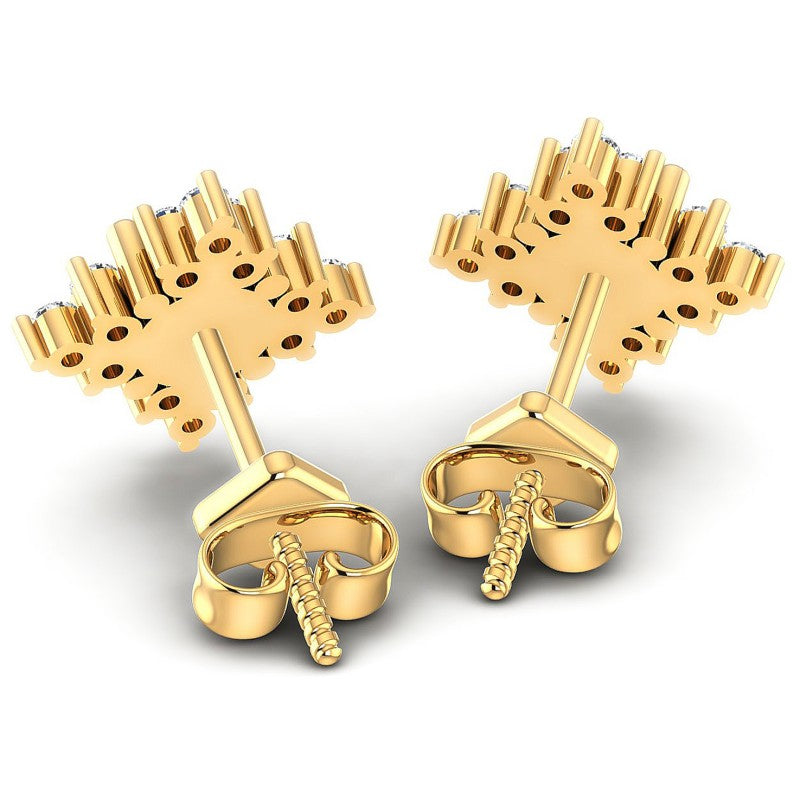 Round Diamonds 0.55CT Designer Studs Earring in 14KT Rose Gold