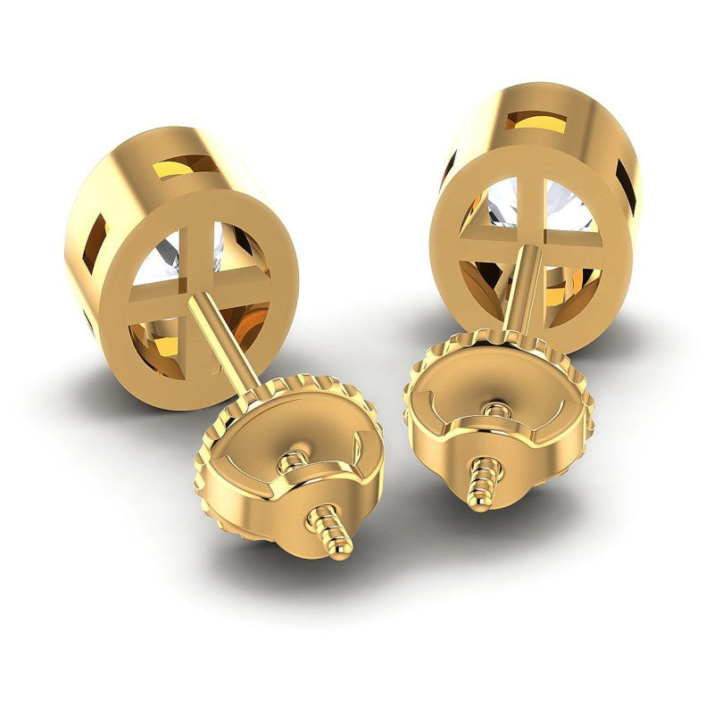 Oval Diamonds 1.00CT Stud Earrings in 14KT Rose Gold