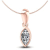 Marquise Diamonds 0.35CT Solitaire Pendant in 18KT White Gold