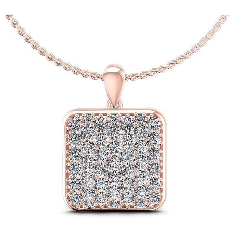Round Diamonds 1.70CT Fashion Pendant in 18KT White Gold