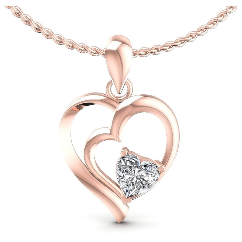 Heart Diamonds 0.55CT Heart Pendant in 18KT White Gold