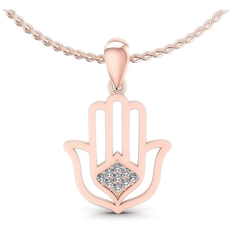 Round Cut Diamonds Fashion Pendant in 18KT White Gold