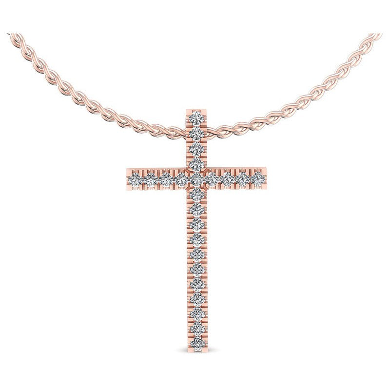Round Diamonds 0.20CT Religious Pendant in 18KT White Gold