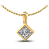 Princess Diamonds 0.35CT Solitaire Pendant in 14KT White Gold