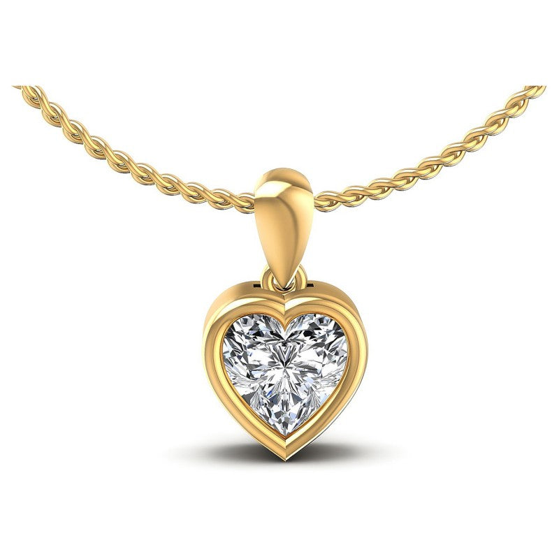 Heart Diamonds 0.35CT Solitaire Pendant in 14KT White Gold