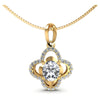 Round and Oval Diamonds 1.00CT Fashion Pendant in 14KT White Gold