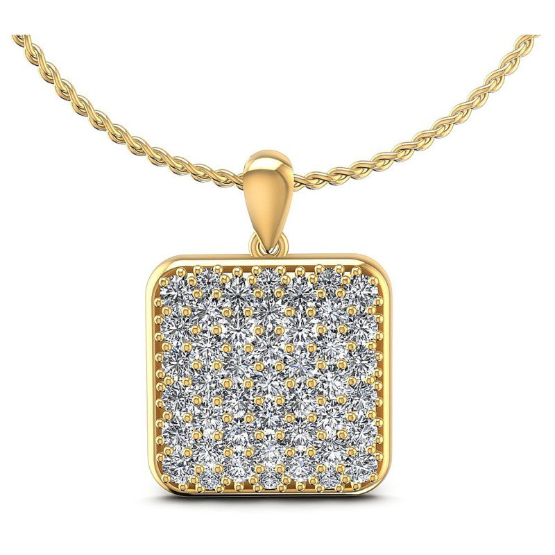 Round Diamonds 1.70CT Fashion Pendant in 14KT White Gold