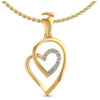 Round Diamonds 0.10CT Heart Pendant in 14KT White Gold
