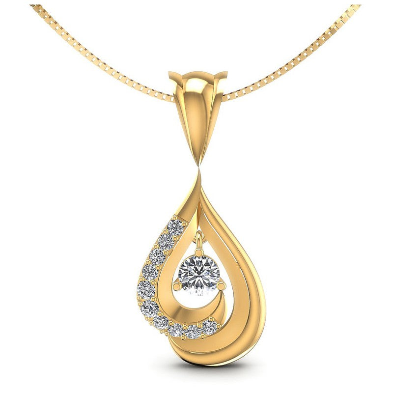 Round Diamonds 0.45CT Fashion Pendant in 14KT White Gold