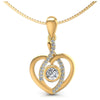 Round Diamonds 0.35CT Heart Pendant in 14KT White Gold
