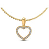 Round Diamonds 0.15CT Heart Pendant in 14KT White Gold