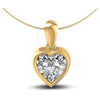 Heart Diamonds 0.35CT Solitaire Pendant in 14KT White Gold