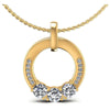 Round Diamonds 1.00CT Fashion Pendant in 14KT White Gold