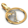 Round Diamonds 0.15CT Heart Pendant in 14KT Yellow Gold