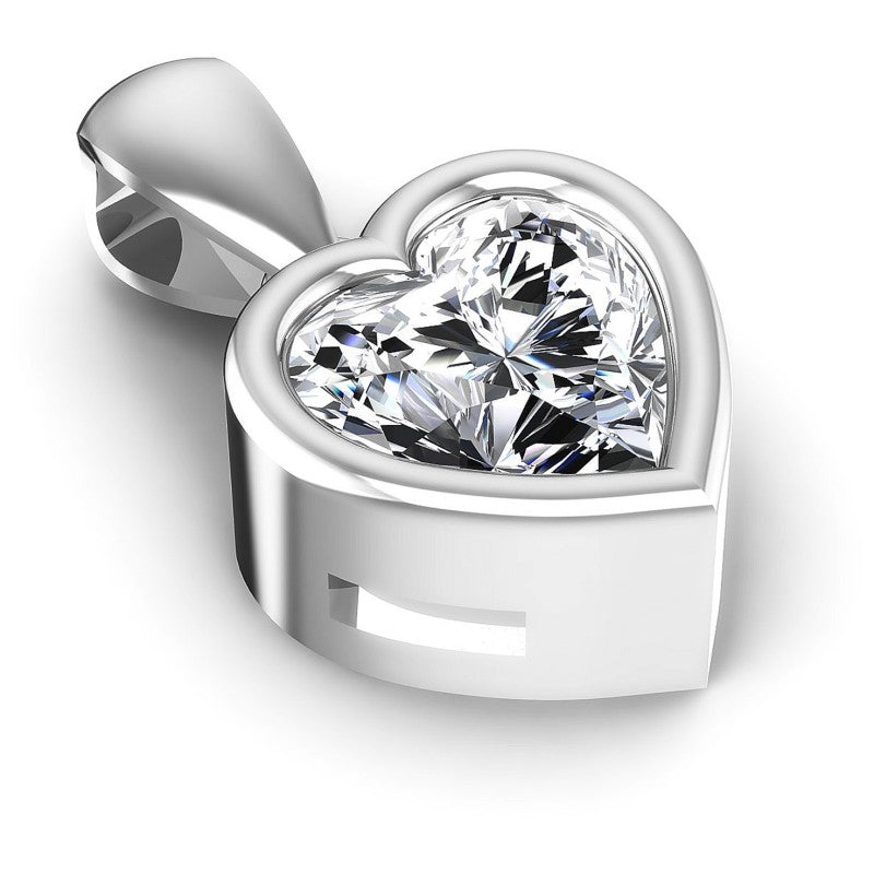 Heart Diamonds 0.35CT Solitaire Pendant in 14KT Yellow Gold