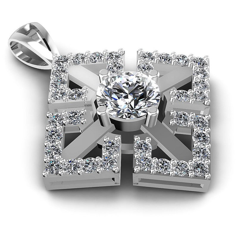 Round Diamonds 1.55CT Fashion Pendant in 14KT Yellow Gold