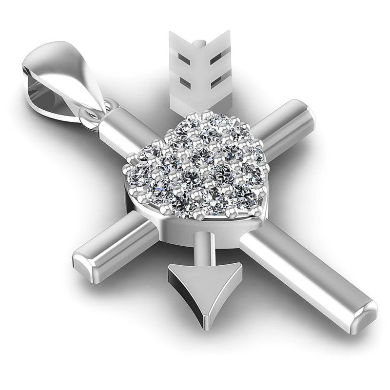 Round Diamonds 0.35CT Religious Pendant in 14KT Yellow Gold