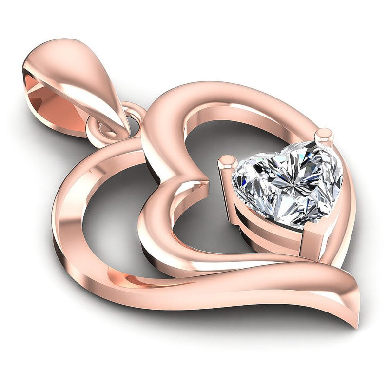 Heart Diamonds 0.55CT Heart Pendant in 18KT Yellow Gold